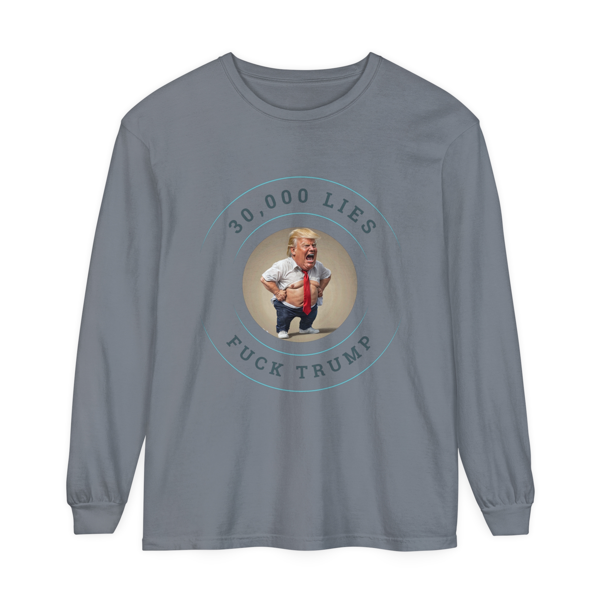 30,000 LIES Unisex Garment-dyed Long Sleeve T-Shirt - Image 73
