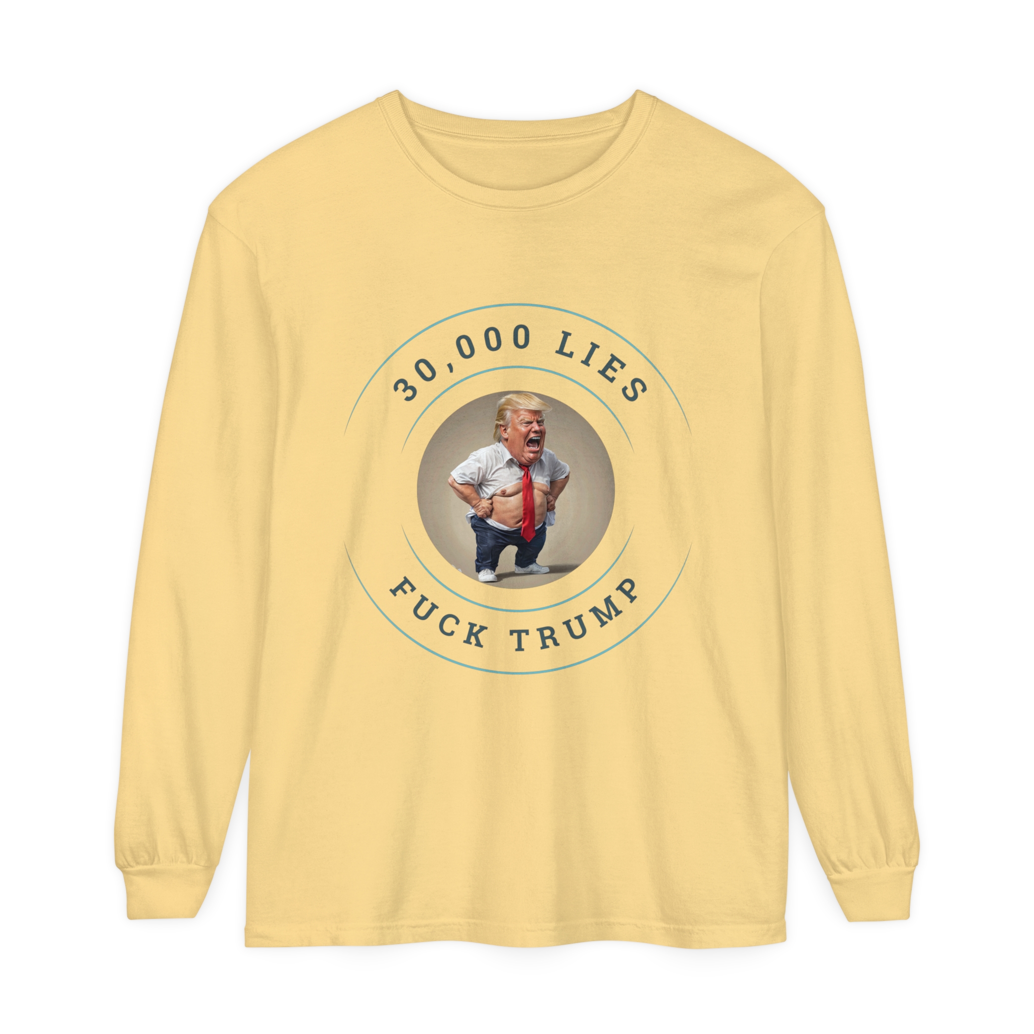 30,000 LIES Unisex Garment-dyed Long Sleeve T-Shirt - Image 37