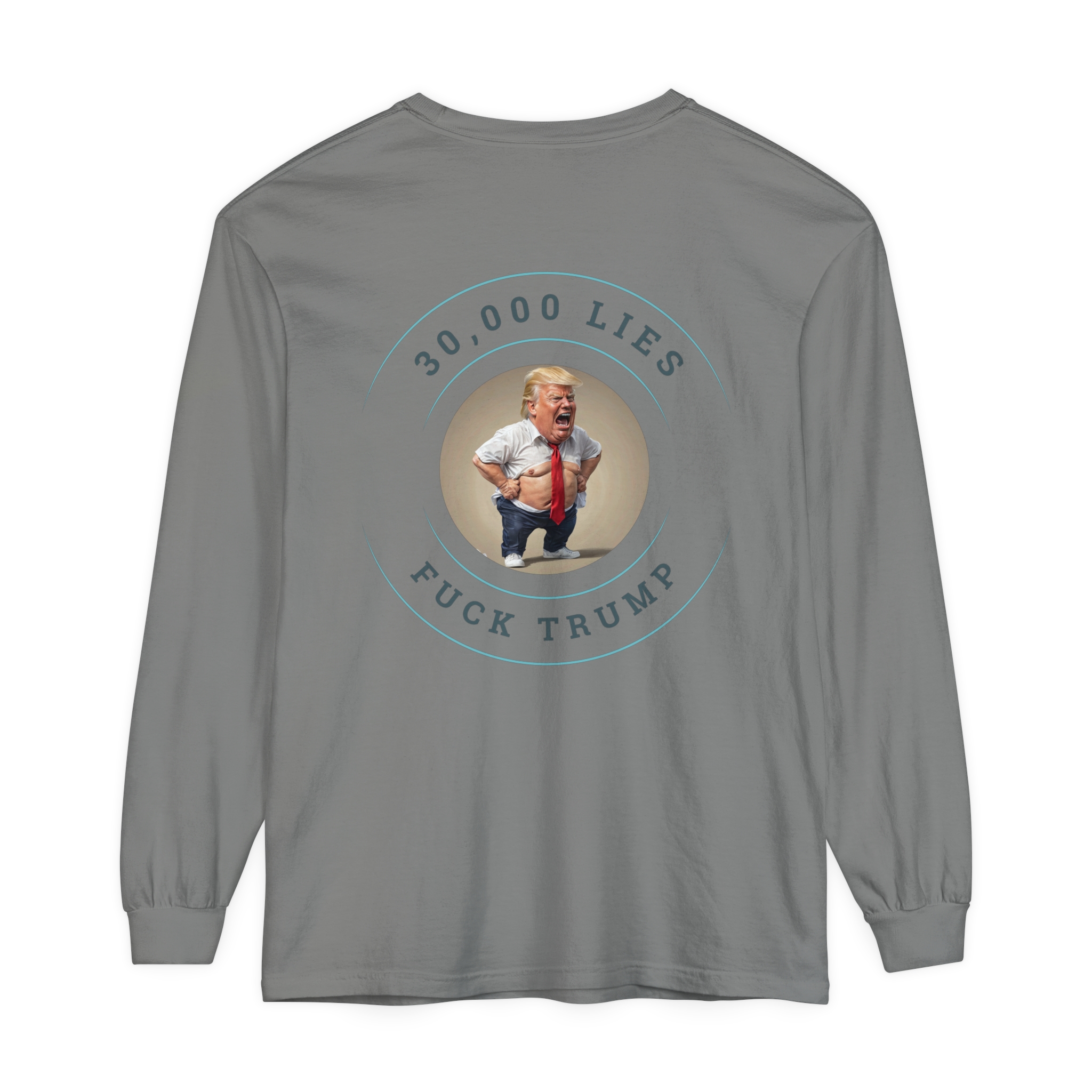 30,000 LIES Unisex Garment-dyed Long Sleeve T-Shirt - Image 56