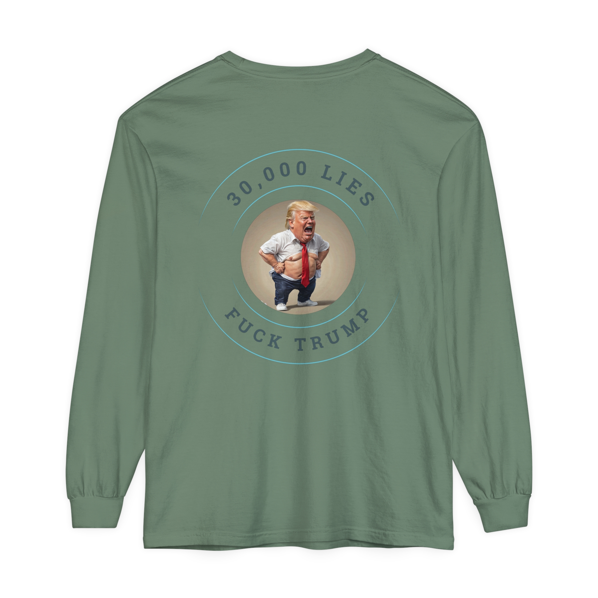 30,000 LIES Unisex Garment-dyed Long Sleeve T-Shirt - Image 68