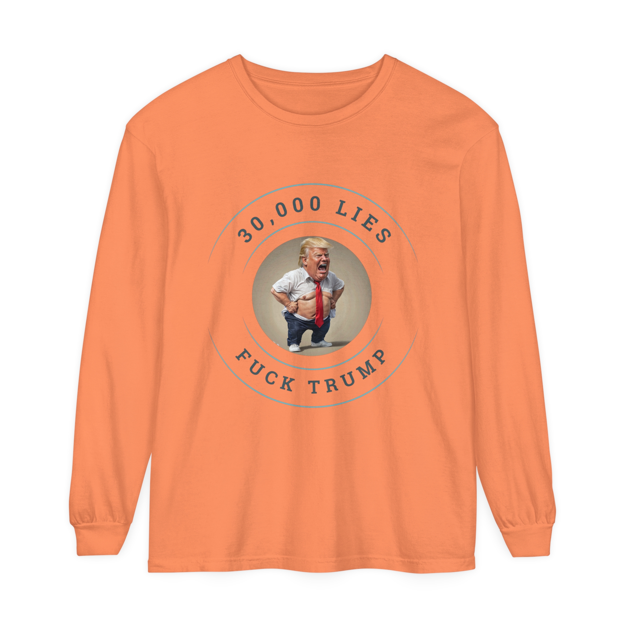 30,000 LIES Unisex Garment-dyed Long Sleeve T-Shirt - Image 7
