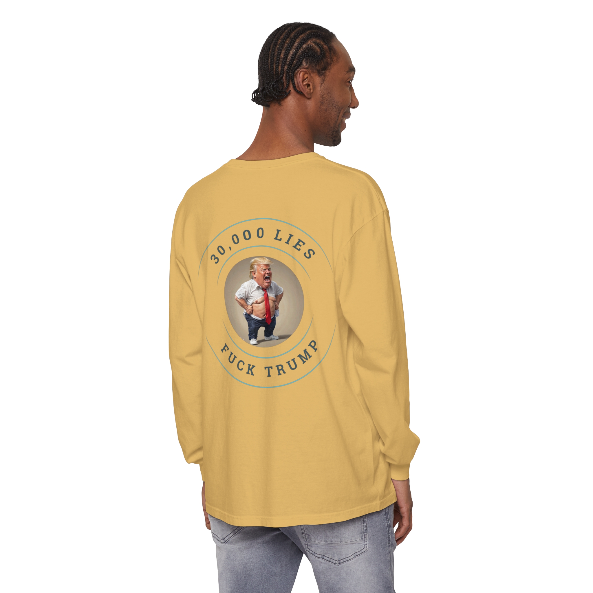 30,000 LIES Unisex Garment-dyed Long Sleeve T-Shirt - Image 34
