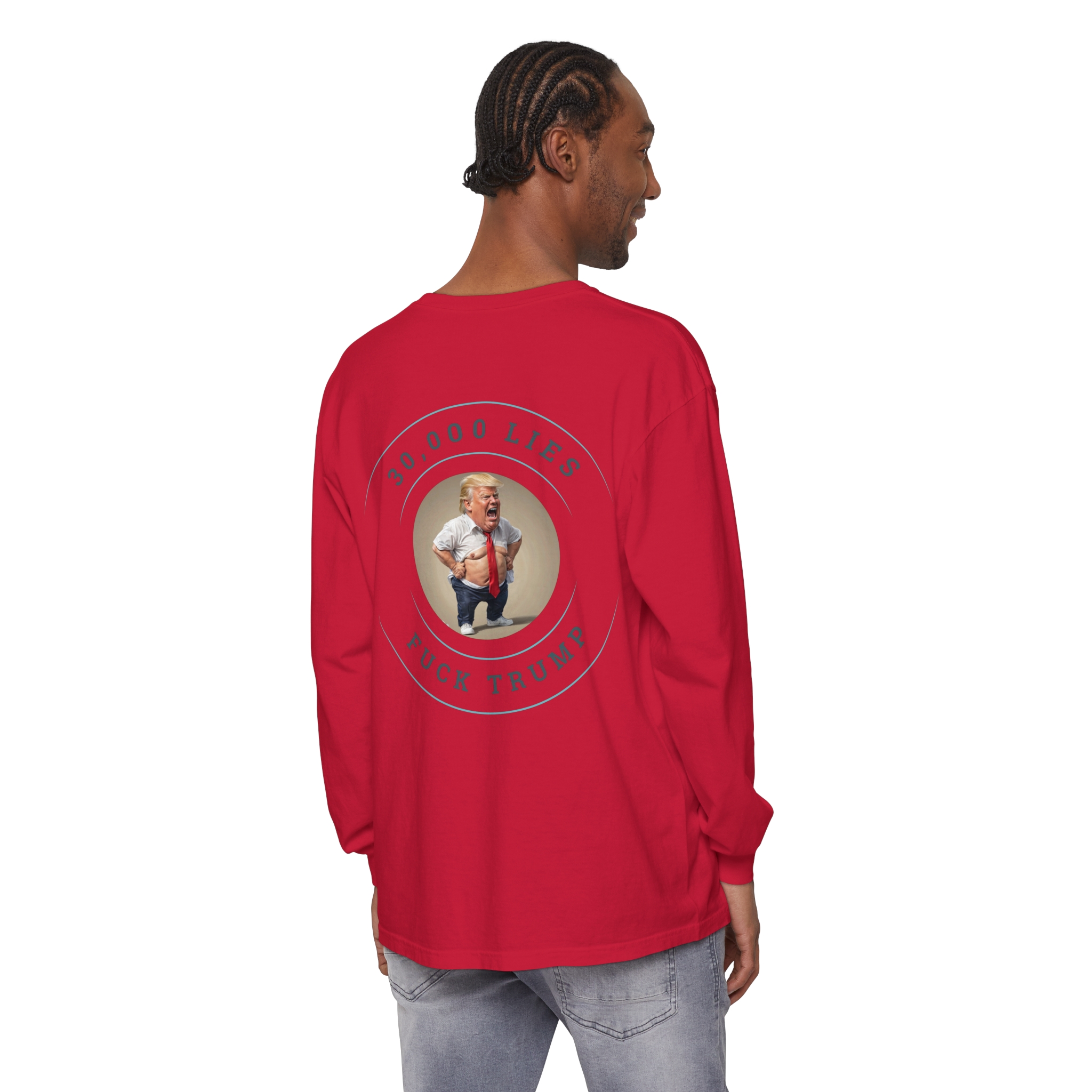 30,000 LIES Unisex Garment-dyed Long Sleeve T-Shirt - Image 82