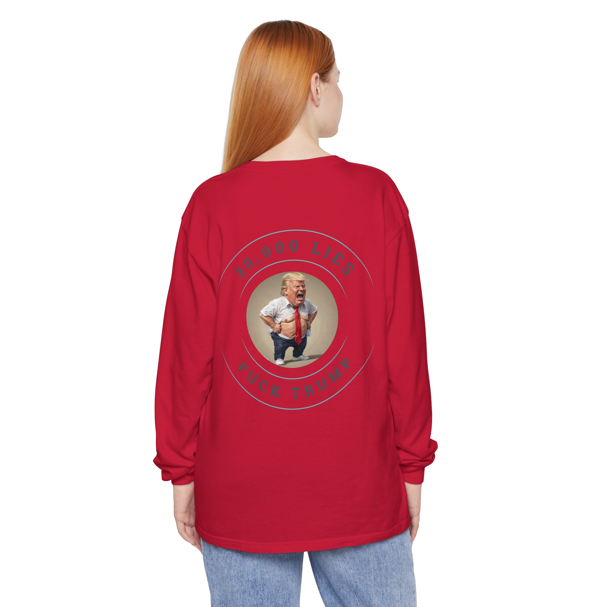 30,000 LIES Unisex Garment-dyed Long Sleeve T-Shirt - Image 84