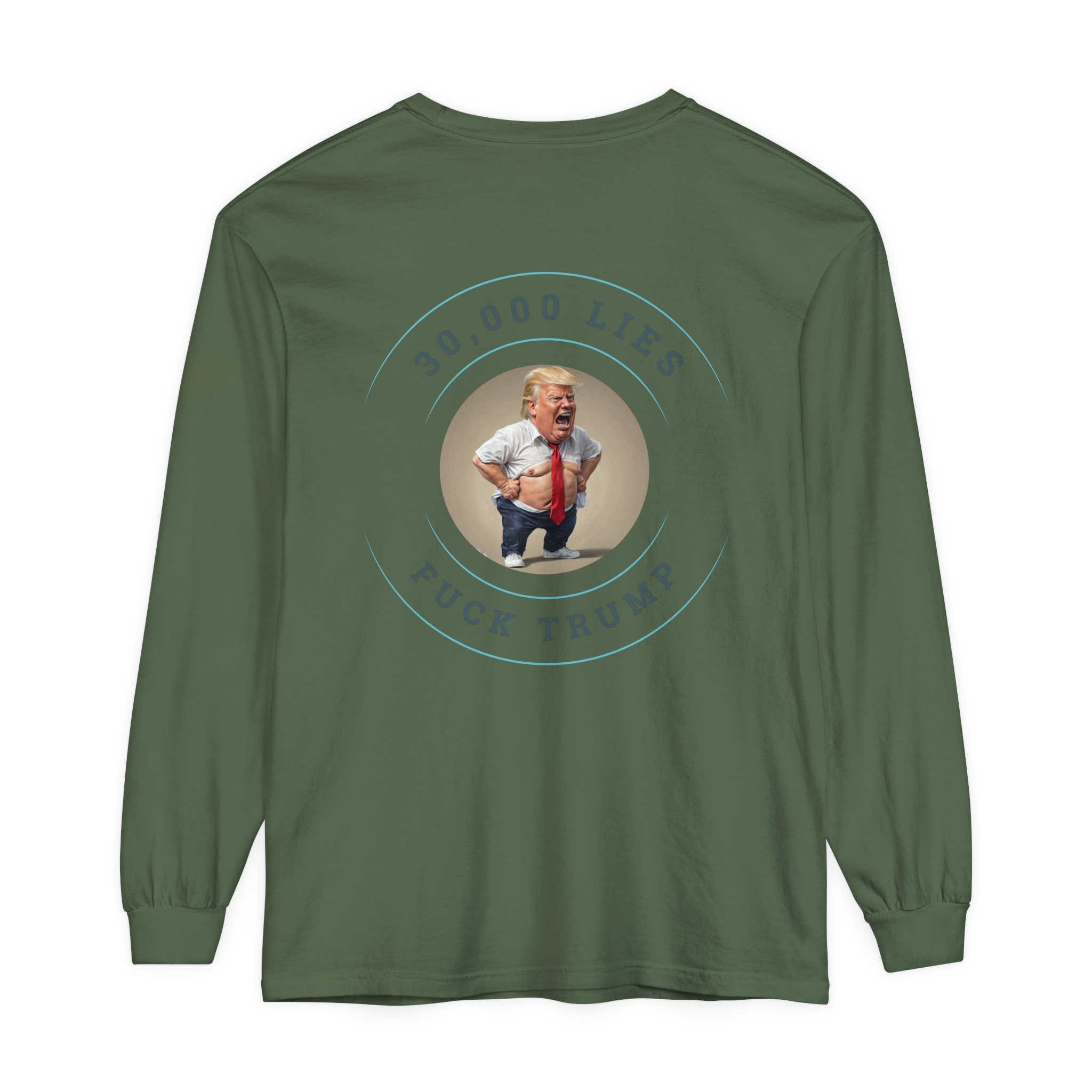 30,000 LIES Unisex Garment-dyed Long Sleeve T-Shirt - Image 62