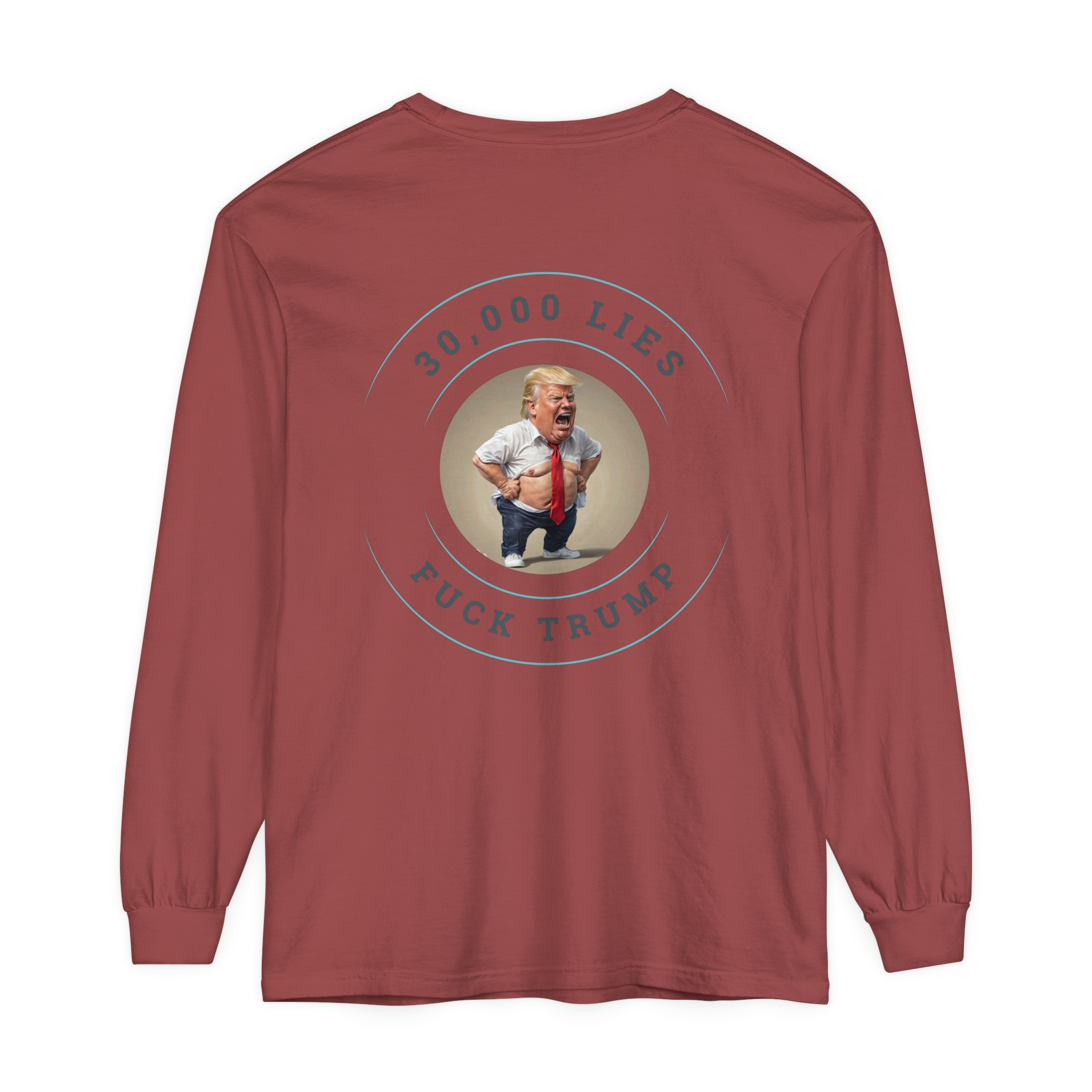 30,000 LIES Unisex Garment-dyed Long Sleeve T-Shirt - Image 20