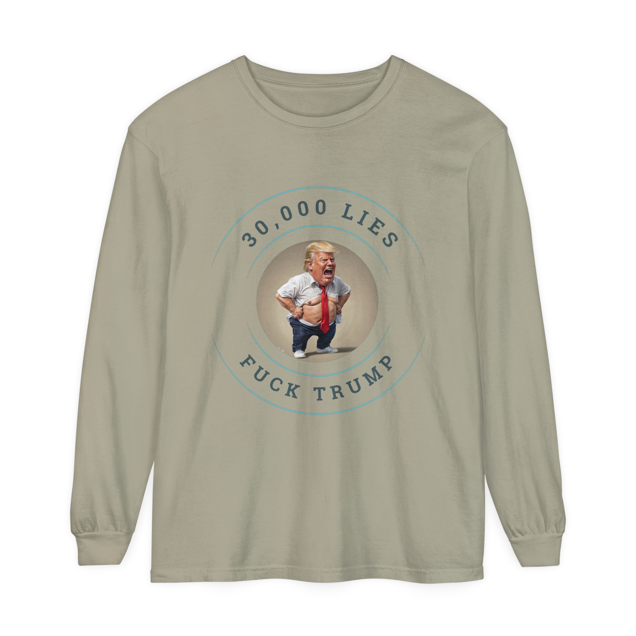 30,000 LIES Unisex Garment-dyed Long Sleeve T-Shirt - Image 43