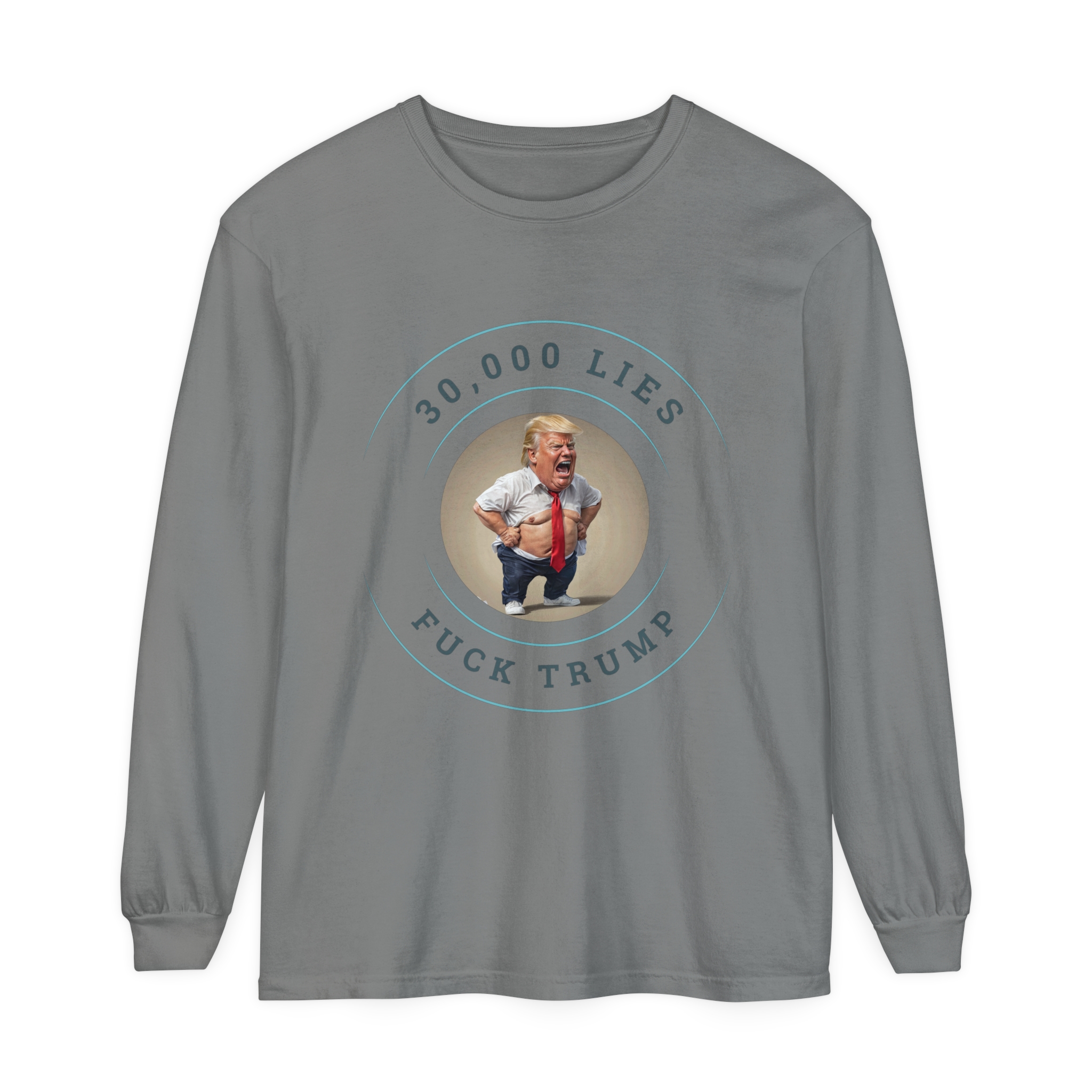 30,000 LIES Unisex Garment-dyed Long Sleeve T-Shirt - Image 55