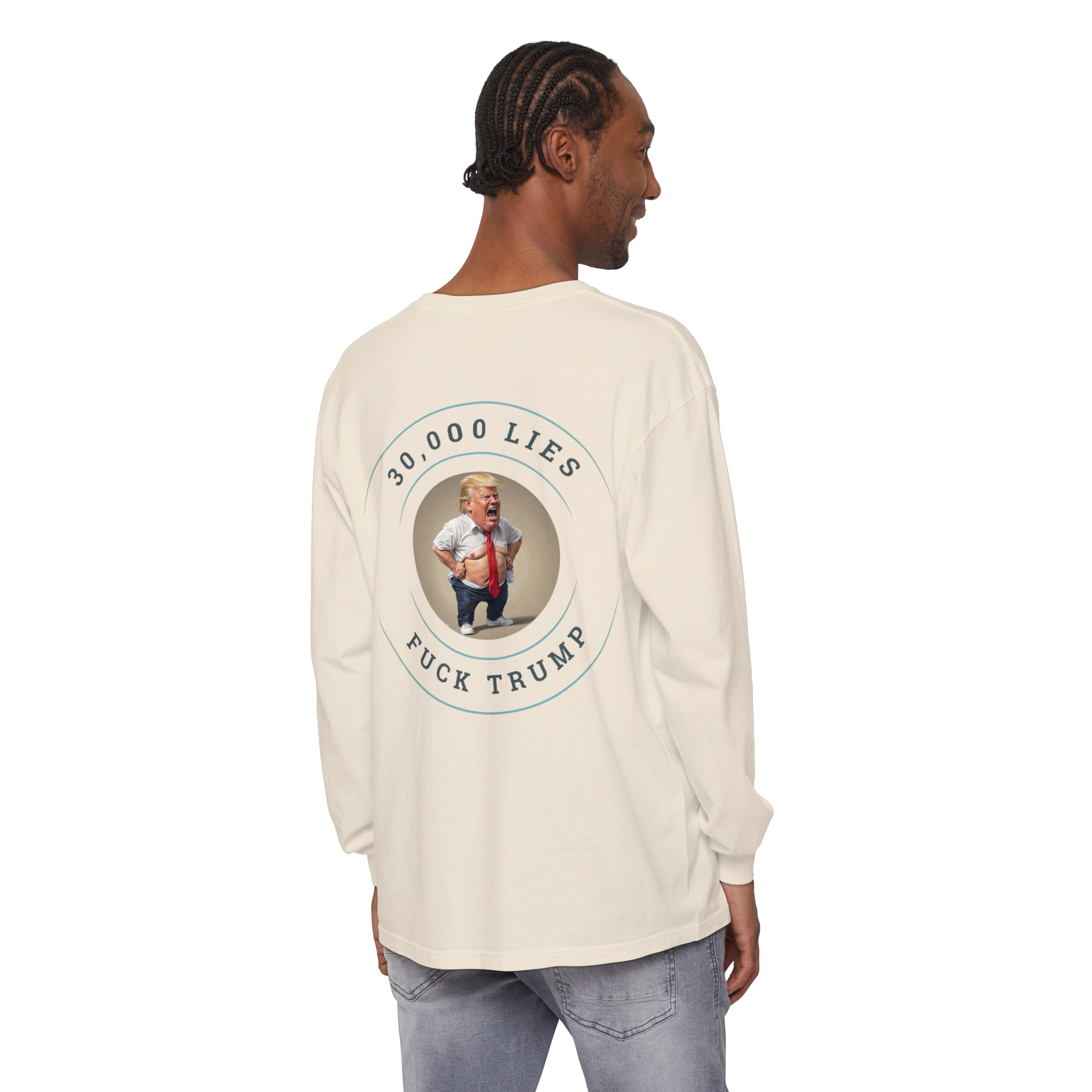 30,000 LIES Unisex Garment-dyed Long Sleeve T-Shirt - Image 28