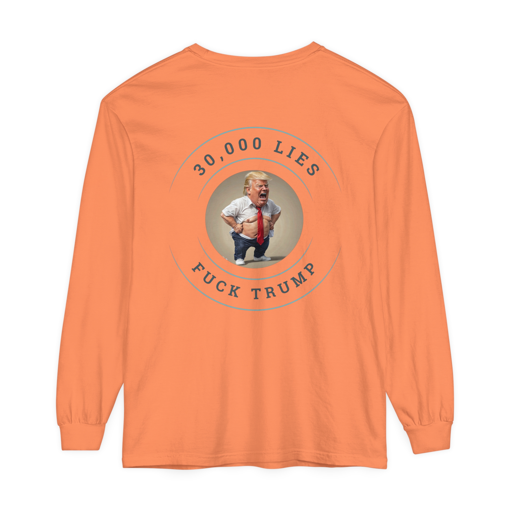 30,000 LIES Unisex Garment-dyed Long Sleeve T-Shirt - Image 8