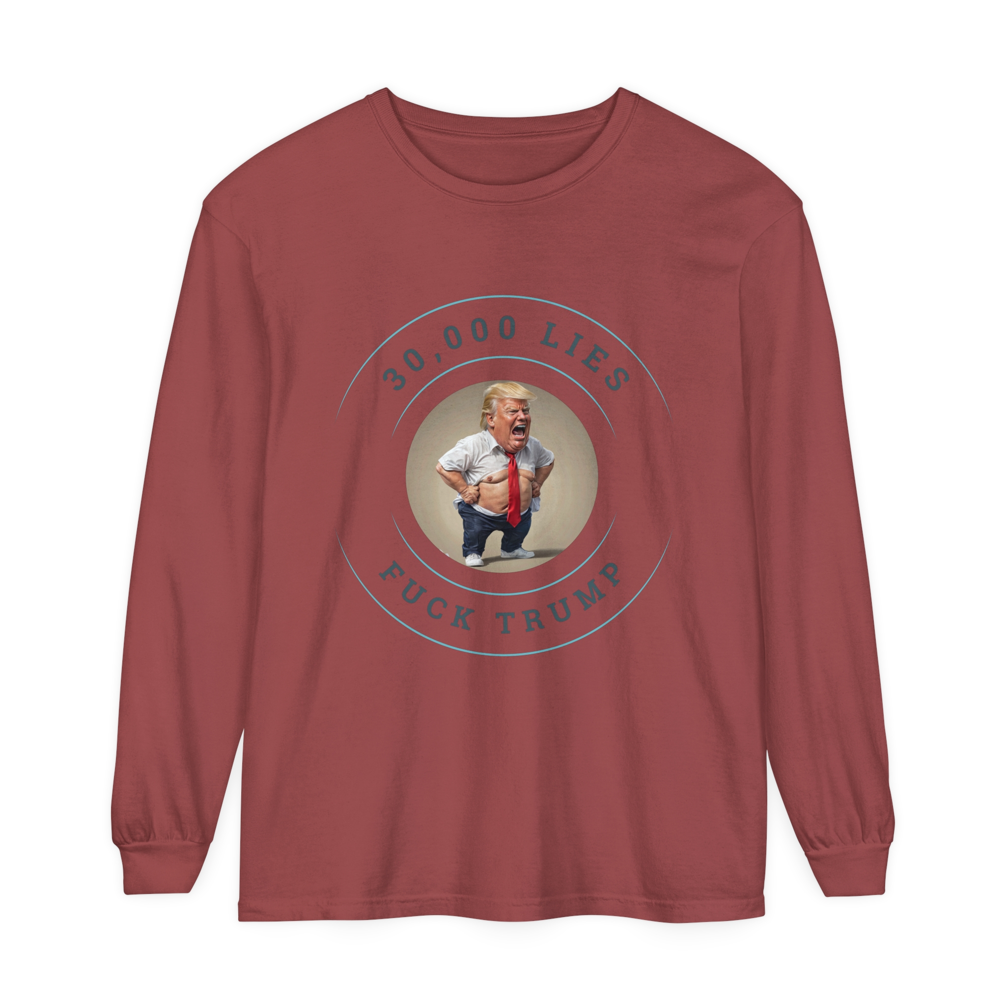 30,000 LIES Unisex Garment-dyed Long Sleeve T-Shirt - Image 19